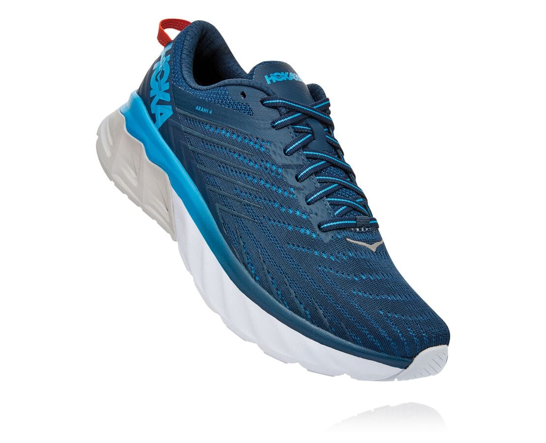 Hoka One One Arahi 4 South Africa - Mens Wide Running Shoes - Blue,XRIHJ-2069